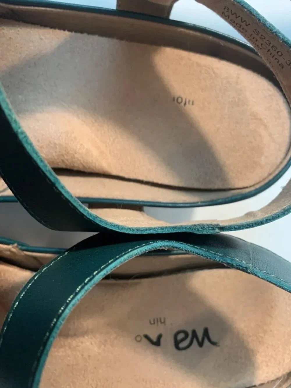 Softwalk Teal Mary Jane Clog Wedge - Picture 4 of 4